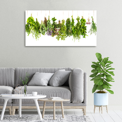 Canvas wall art Herbs on a string