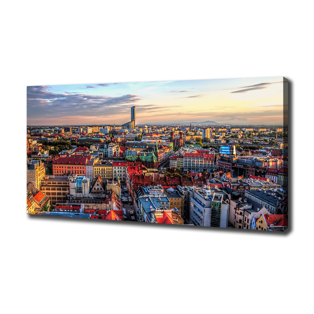 Canvas wall art Panorama of Wrocław