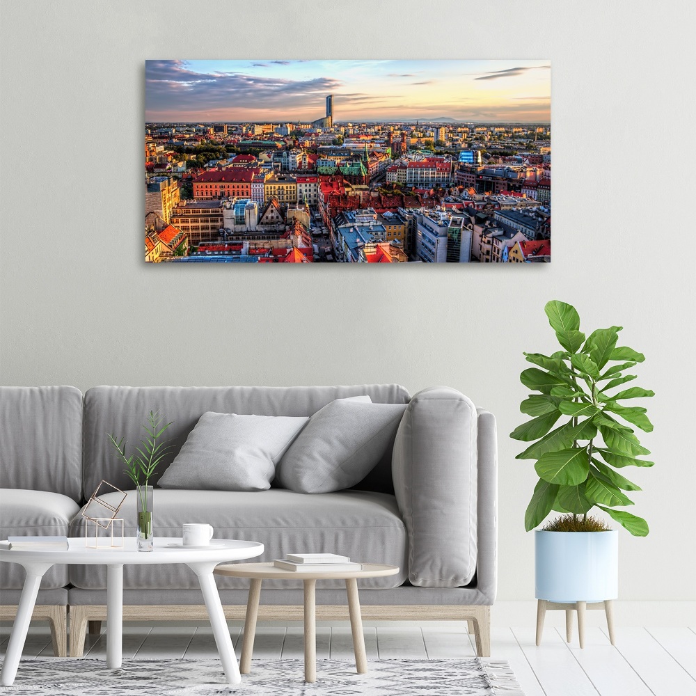 Canvas wall art Panorama of Wrocław