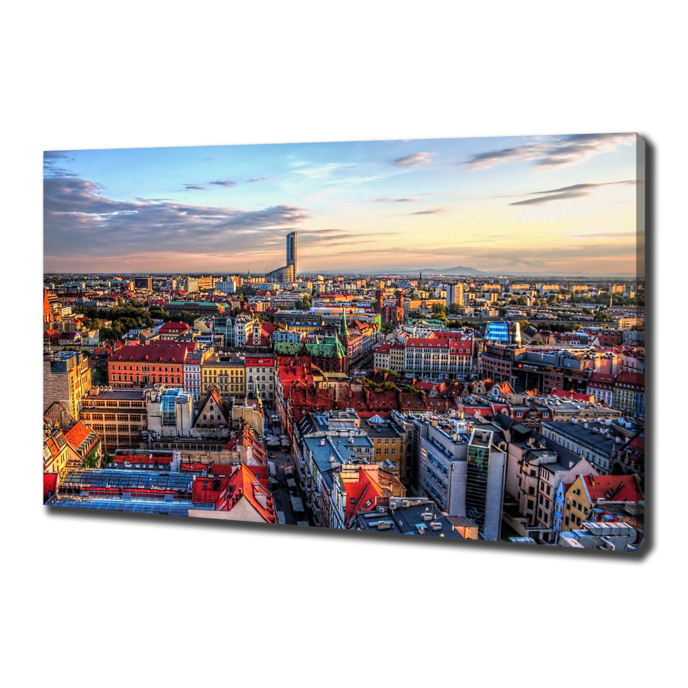 Canvas wall art Panorama of Wrocław