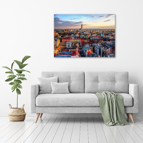 Canvas wall art Panorama of Wrocław