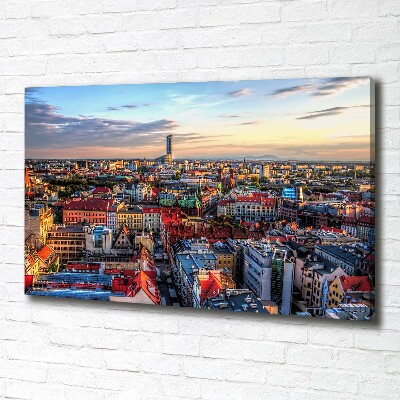 Canvas wall art Panorama of Wrocław