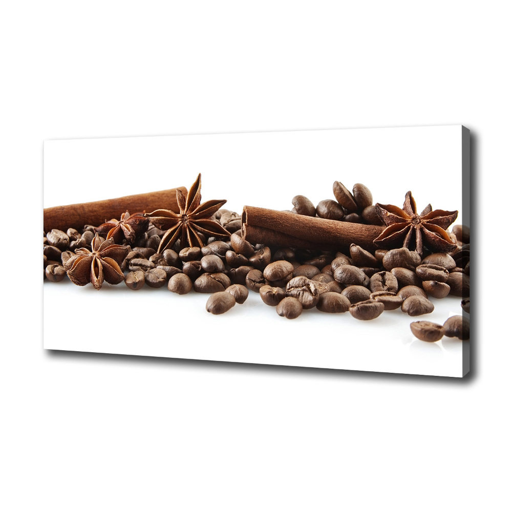 Canvas wall art Cinnamon coffee beans