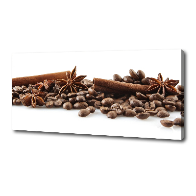 Canvas wall art Cinnamon coffee beans