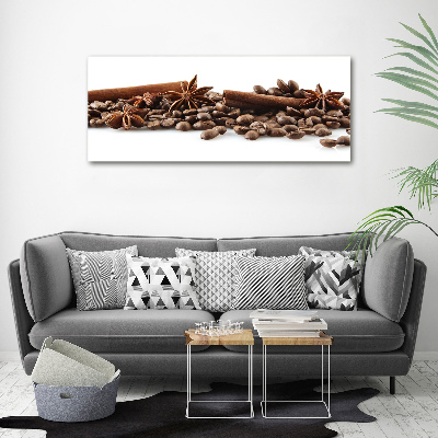 Canvas wall art Cinnamon coffee beans