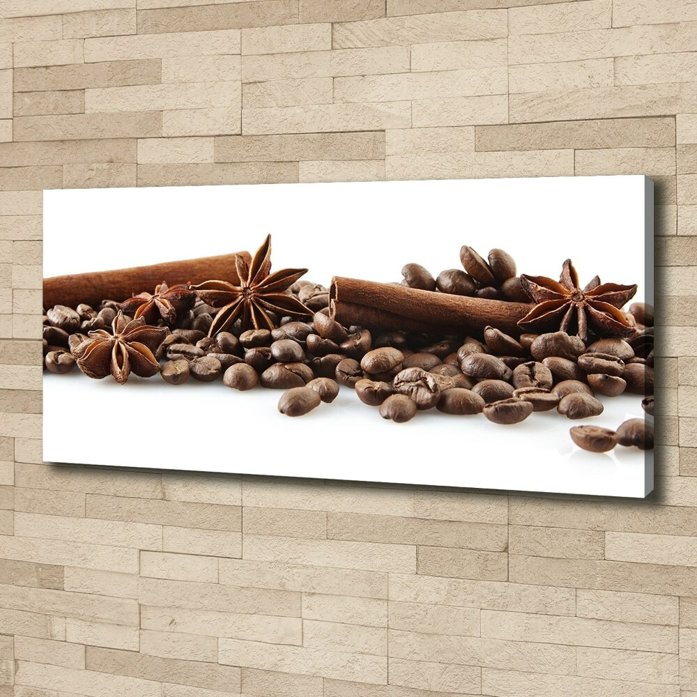 Canvas wall art Cinnamon coffee beans