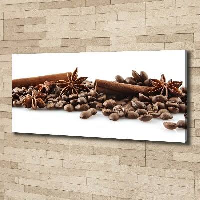 Canvas wall art Cinnamon coffee beans