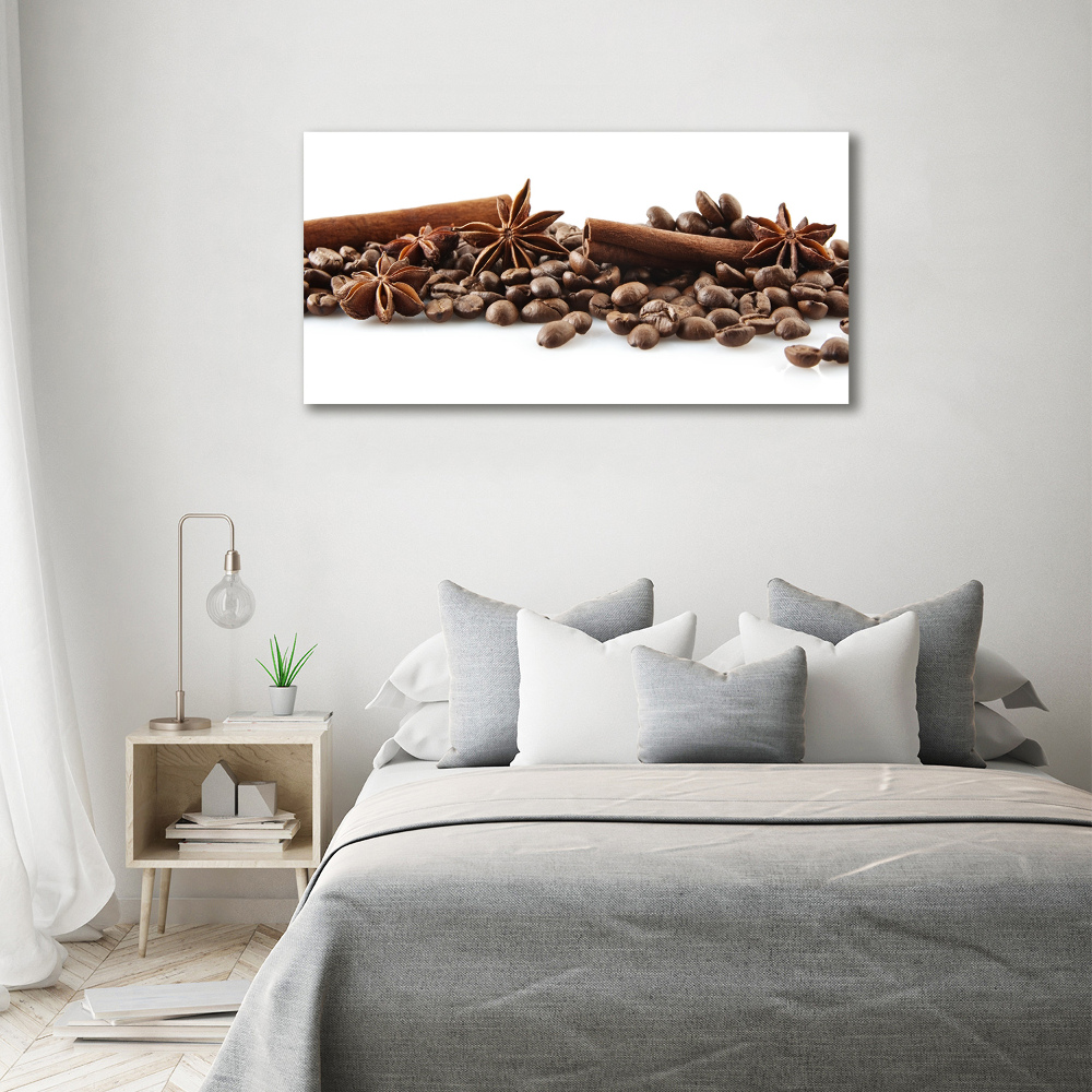 Canvas wall art Cinnamon coffee beans