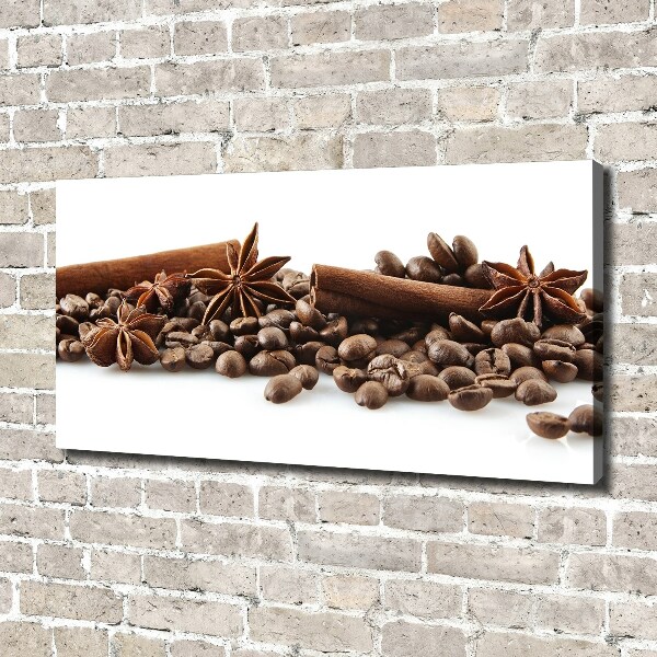 Canvas wall art Cinnamon coffee beans