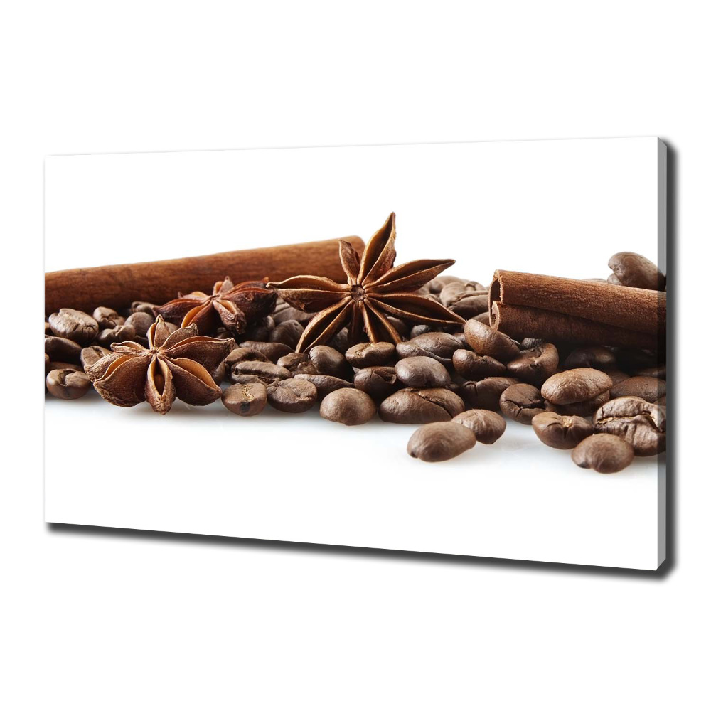 Canvas wall art Cinnamon coffee beans