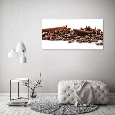 Canvas wall art Cinnamon coffee beans