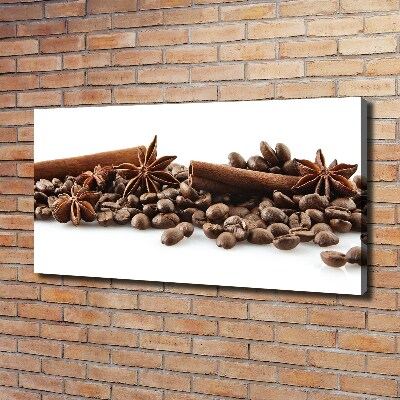 Canvas wall art Cinnamon coffee beans