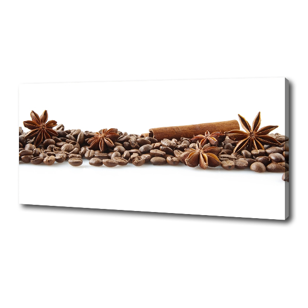 Canvas wall art Cinnamon coffee beans