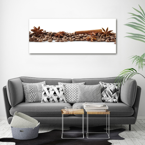 Canvas wall art Cinnamon coffee beans