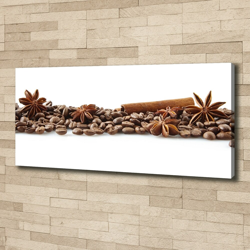 Canvas wall art Cinnamon coffee beans