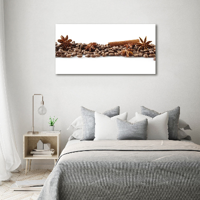 Canvas wall art Cinnamon coffee beans