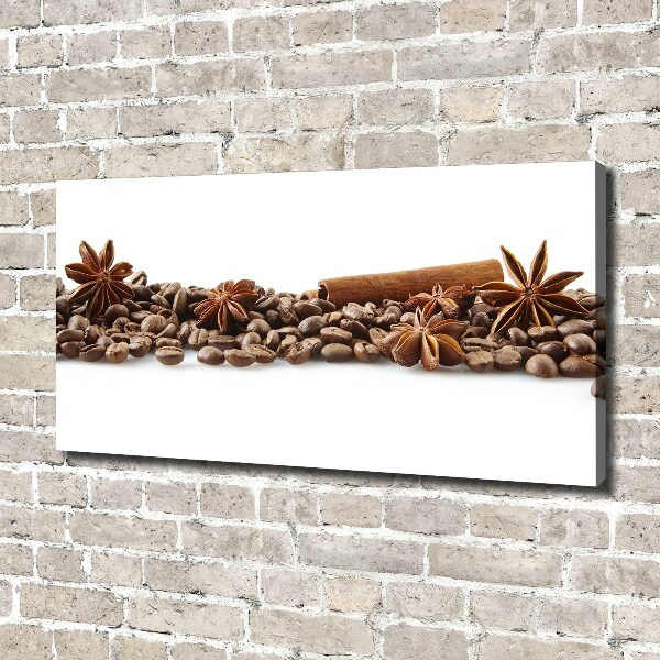 Canvas wall art Cinnamon coffee beans