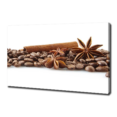 Canvas wall art Cinnamon coffee beans