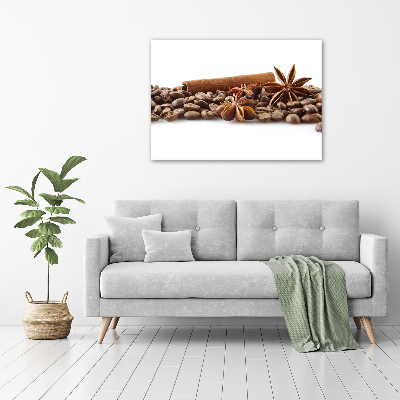 Canvas wall art Cinnamon coffee beans