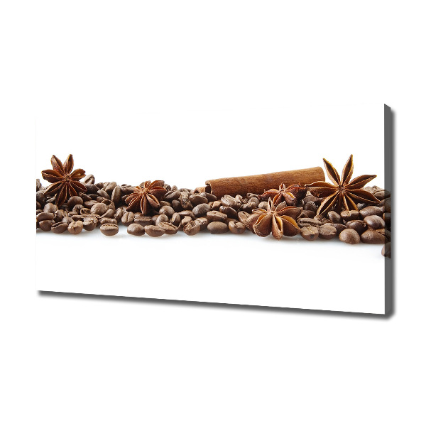 Canvas wall art Cinnamon coffee beans