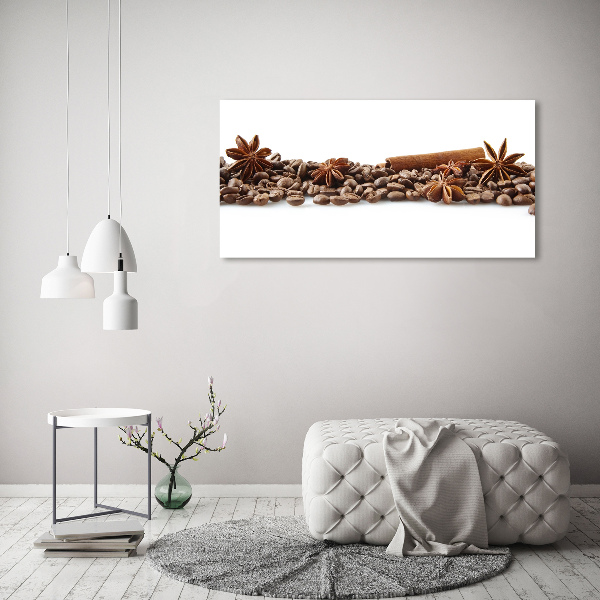 Canvas wall art Cinnamon coffee beans