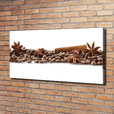 Canvas wall art Cinnamon coffee beans