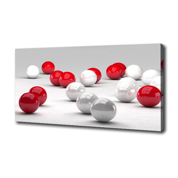 Red and white balls