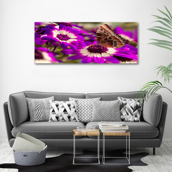 Canvas wall art Flower butterfly