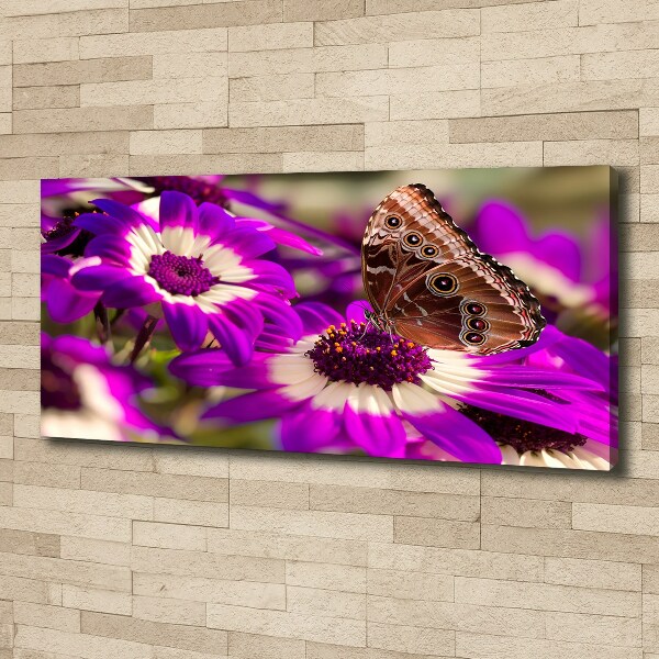 Canvas wall art Flower butterfly