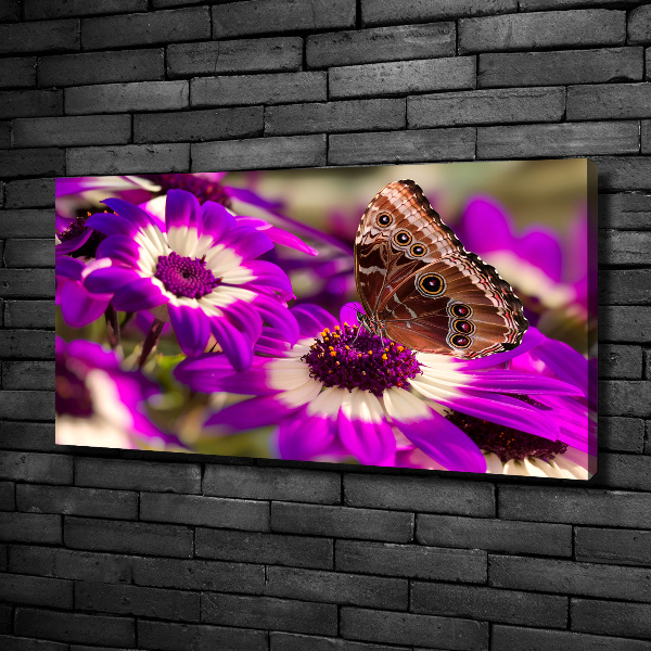 Canvas wall art Flower butterfly