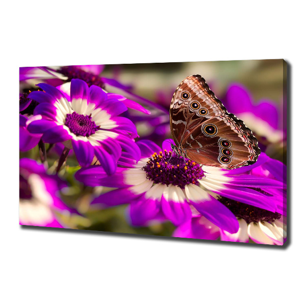 Canvas wall art Flower butterfly