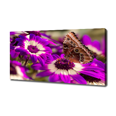 Canvas wall art Flower butterfly