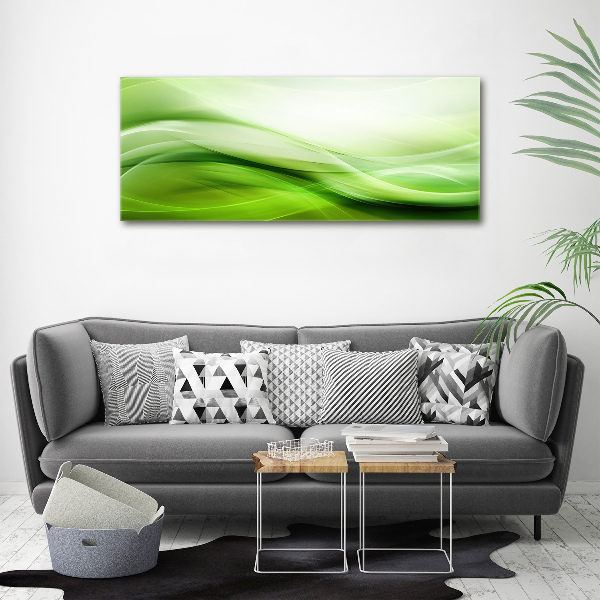 Canvas wall art Green waves