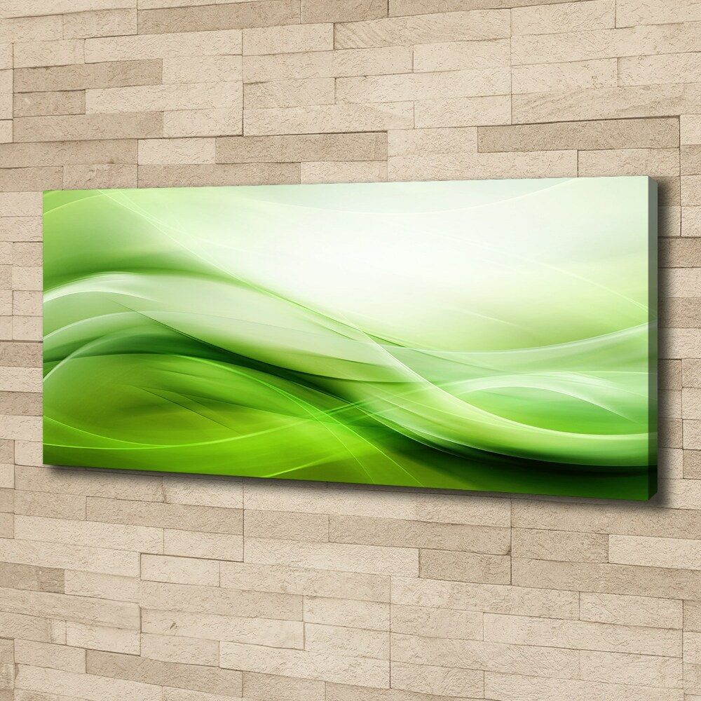 Canvas wall art Green waves