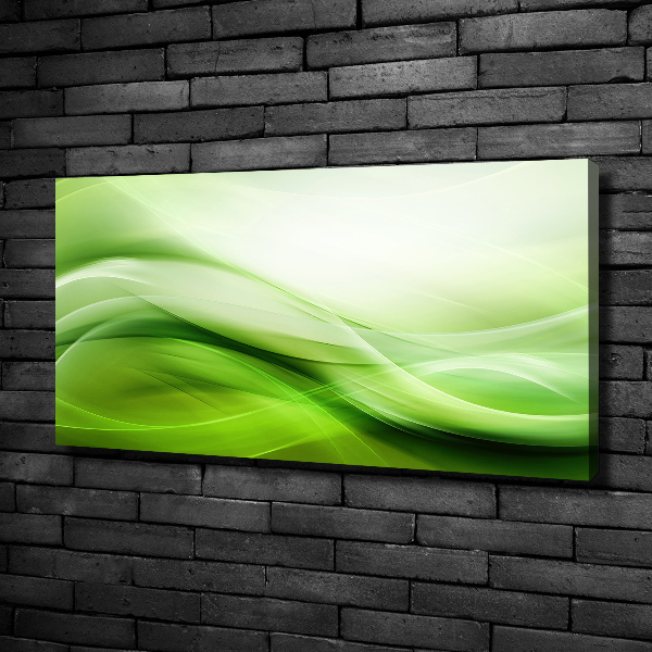 Canvas wall art Green waves