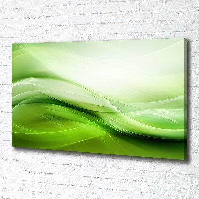 Canvas wall art Green waves