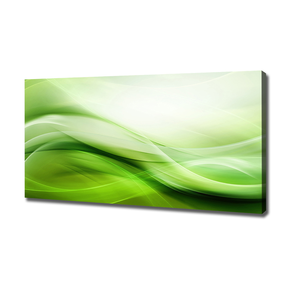 Canvas wall art Green waves