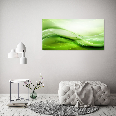 Canvas wall art Green waves