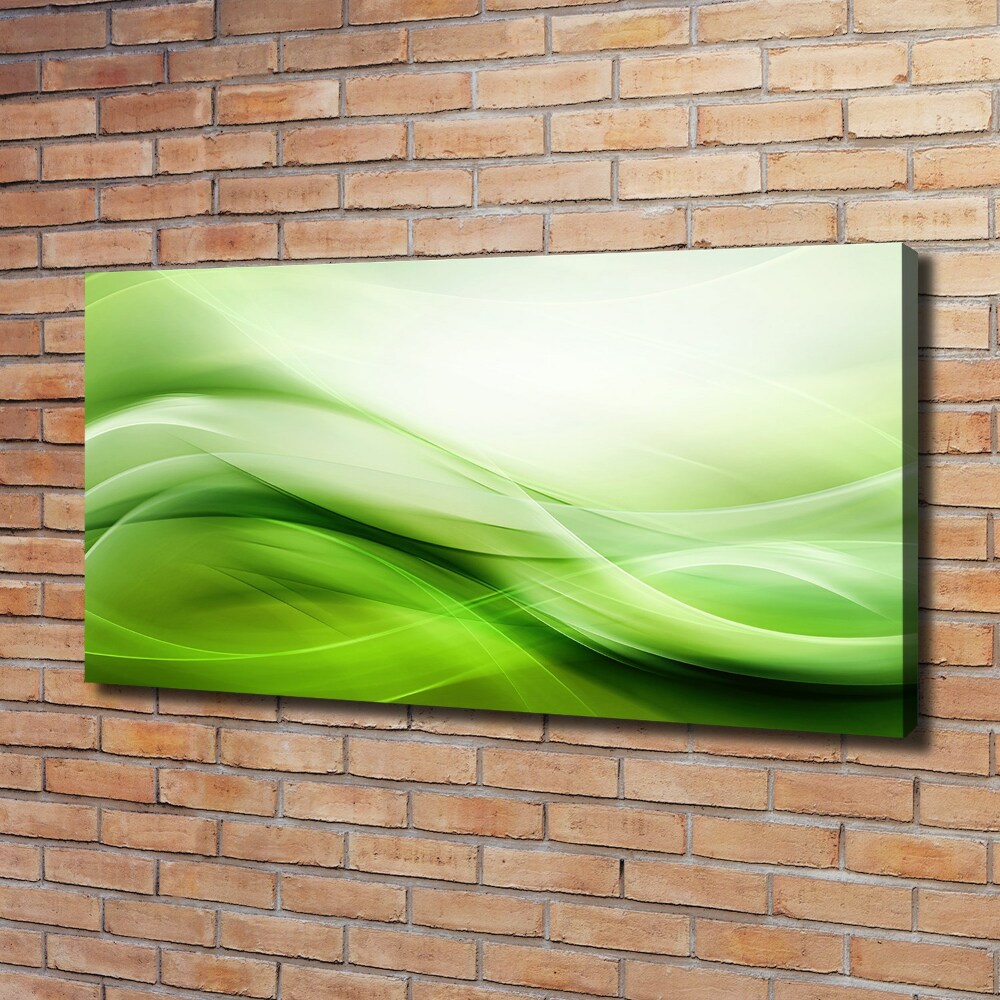 Canvas wall art Green waves