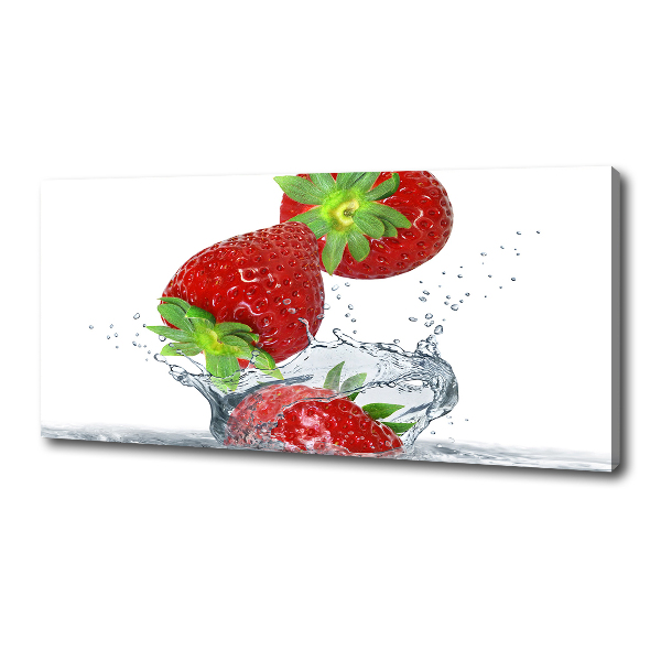 Canvas wall art Falling strawberries