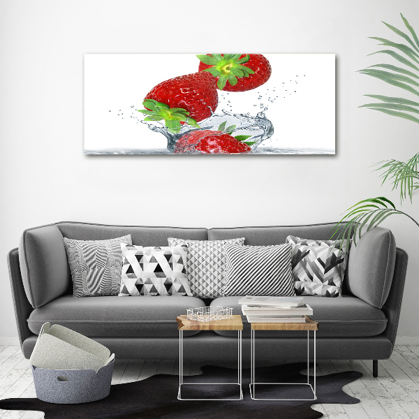 Canvas wall art Falling strawberries