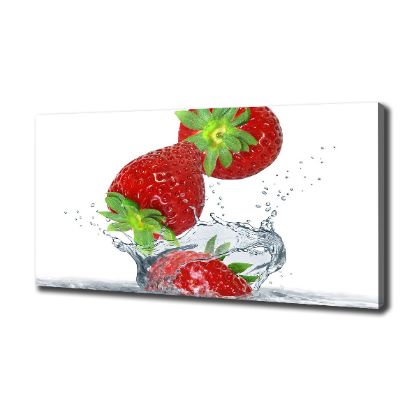 Canvas wall art Falling strawberries