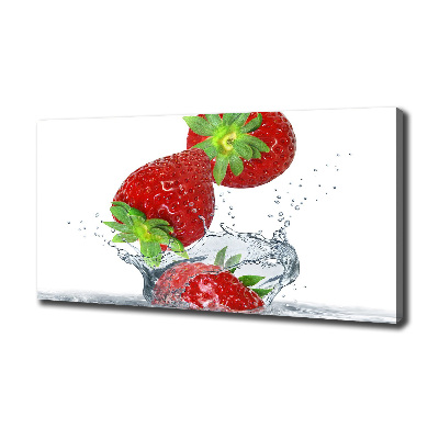 Canvas wall art Falling strawberries