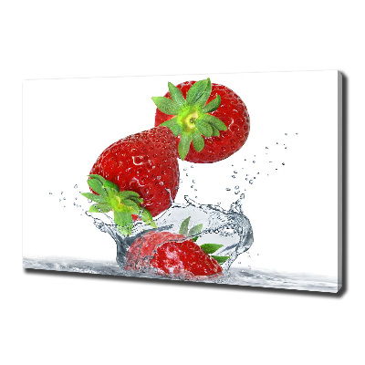 Canvas wall art Falling strawberries