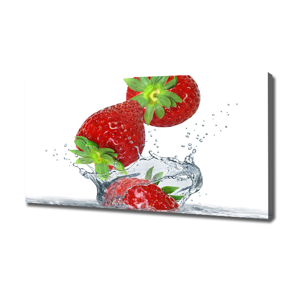 Canvas wall art Falling strawberries