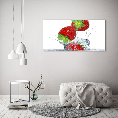 Canvas wall art Falling strawberries