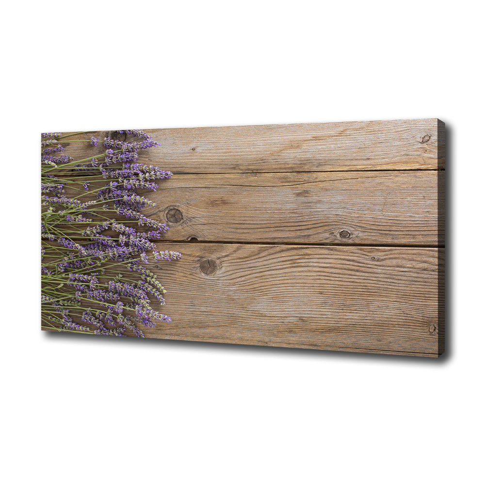 Canvas wall art Lavender on wood