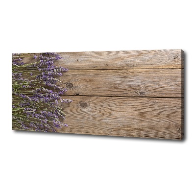 Canvas wall art Lavender on wood