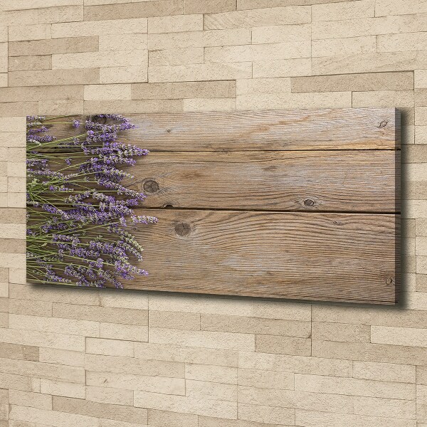 Canvas wall art Lavender on wood