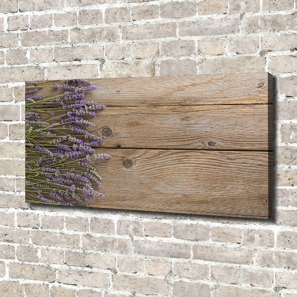 Canvas wall art Lavender on wood